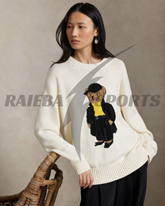 Pull décontracté d'hiver pour femme de qualité supérieure, col personnalisé, 100 % laine, anti-boulochage, boutonné sur le devant - Product Image 3