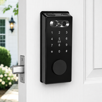 Cerradura Inteligente con Cerrojo, Cerradura de Puerta Wifi Tuya, Cerradura con Huella Dactilar y Código, Videoportero para Puerta Principal y Puerta Exterior