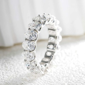Anillo de Diamantes de Moissanita Real de Corte Ovalado de Alta Calidad, Plata de Ley 925, Anillo de Boda para Mujer, Joyería de Moda de Lujo - Product Image 2