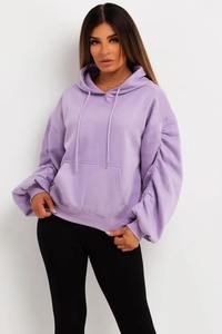 เสื้อฮู้ดดี้โอเวอร์ไซส์สำหรับผู้หญิง สวมใส่สบายๆ สไตล์สตรีท คุณภาพสูง ระบายอากาศได้ดี ผลิตตามแบบ OEM คุณภาพเยี่ยม - Product Image 3