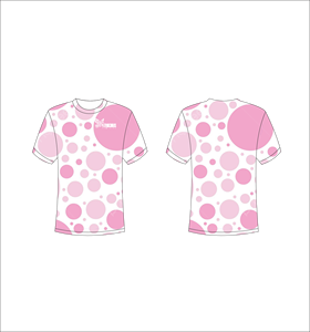 T-shirt à manches courtes pour homme Ferocious, motif à pois roses, col rond, coupe classique, respirant, vêtement décontracté - Product Image 1