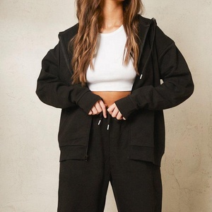 Sweat-shirt à capuche en coton personnalisé avec Logo imprimé, blanc 100% coton brodé, vêtements en éponge français en vrac, haute qualité, fermeture éclair, nouvelle collection - Product Image 6