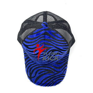 OEM Custom High Quality Custom Logo 6 Panel Blue <b>Baseball</b> <b>Caps</b> with Custom Pattern and Metal Buckle Closure <b>Baseball</b> <b>Caps</b> - Product Image 1