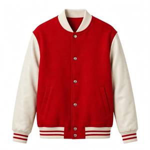 Veste varsity surdimensionnée avec patchs en chenille personnalisés, veste bomber streetwear, OEM, marque privée - Product Image 1