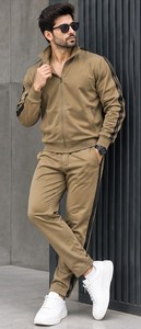 Conjunto Deportivo Caqui para Hombre, Manga Larga, con Cordón, Ropa Casual, Color Sólido, 100% Algodón, Transpirable, Atuendo de Invierno, Ropa Urbana Informal - Product Image 6