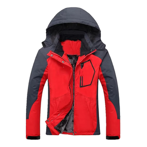 Chaqueta de Invierno para Hombre, Acolchada, Impermeable, Transpirable, con Forro Polar Rosa, Cierre de Cremallera, Cuello Alto, Estilo Casual y Deportivo - Product Image 5