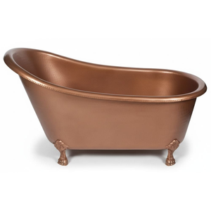 Baignoire gonflable de luxe en cuivre finition antique avec design incurvé élégant, ovale autoportante avec couvercle, pour salles de bain d'hôtels et villas - Product Image 3