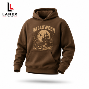Sweat-shirt à capuche d'Halloween en gros, imprimé sur mesure avec motifs fantôme, citrouille, chauve-souris, sorcière, pull à capuche pour hommes et femmes, streetwear - Product Image 2