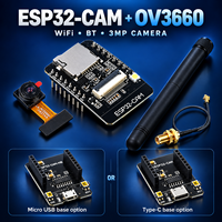 Module de vision IoT ESP32-CAM OV3660 avec caméra 3MP, carte de développement WiFi BT, antenne 2.4G et connecteur de programmation Micro USB Type-C