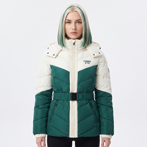 <b>Women's</b> Warm Two Tone Hooded Puffer Jacket with Belt Quilted <b>Winter</b> <b>Coat</b> <b>Padded</b> Outdoor Casual Fashion Outerwear <b>Winter</b> Clothing - Product Image 4