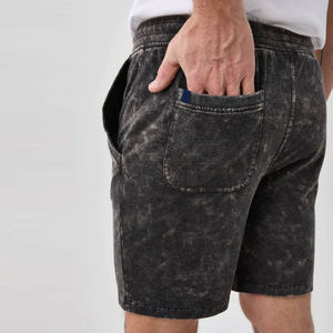 Shorts de mezclilla para hombre, corte regular, elásticos, transpirables, duraderos, informales, para verano, tacto suave, estilo urbano. - Product Image 2