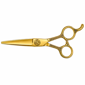 Ciseaux de coiffure professionnels rouges de 6 pouces, ciseaux de barbier, acier inoxydable japonais 440C, motif floral sur la poignée - Product Image 4