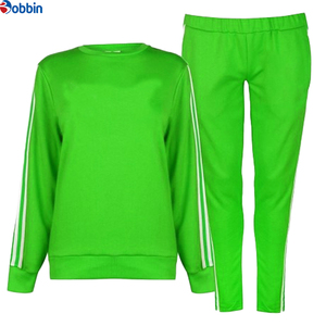 Conjunto Deportivo de Alta Calidad para Mujer, Color Negro Sólido, Cuello Redondo, Manga Larga, Cintura Elástica, Corte Regular Informal, 2 Piezas, Ropa de Otoño - Product Image 2