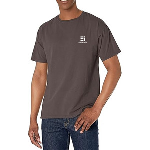 เสื้อยืดคอกลมผ้าคอตตอน/โพลีเอสเตอร์สีพื้นเรียบ ระบายอากาศได้ดี รับสกรีนโลโก้ ขายส่ง คุณภาพสูง สีตามสั่ง - Product Image 1