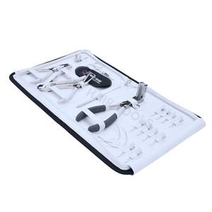 Salon Grade White Hair Extension <b>Tools</b> Kit with Micro Beads Crimping & Remover Pliers Tape In Plier Hook Mini Scissor and <b>Clips</b> - Product Image 1