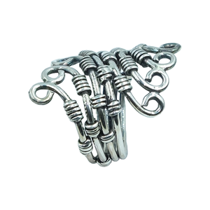 Bague audacieuse en argent sterling 925 pur, faite à la main, design unique, bijou cadeau pour femme, petite amie, cadeau de Noël, cadeau de nouvel an - Product Image 1