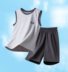 Débardeur personnalisé pour le fitness, la gym et les loisirs, en coton tricoté, sans manches, col rond, anti-boulochage, séchage rapide - Product Image 3