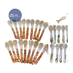 Cuillère à caviar en nacre haut de gamme, tendance, de luxe, écologique, faite à la main, bleue – Meilleures ventes - Product Image 1