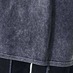 Camiseta de Hombre con Lavado Ácido, Oversize, Ligera, 100% Algodón, Manga Corta, Logotipo Personalizable, Transpirable, Tallas Grandes, Estilo Vintage - Product Image 4