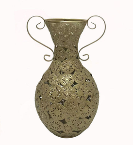 Vase à fleurs en métal fait main de haute qualité, imprimé sur mesure, durable, grand format, pour la décoration de jardin, de maison et de fête, vase de sol moderne haut de gamme - Product Image 5