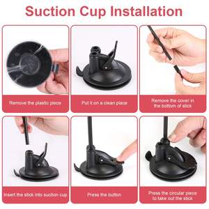 ของเล่นไม้ล่อแมวแบบอินเทอร์แอคทีฟ 2 ชิ้น พร้อมหัวเปลี่ยน 9 ชิ้น กระดิ่งดึงดูดแมว ที่ยึดแบบสุญญากาศสำหรับแมว - Product Image 5