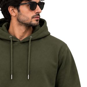 <b>Mens</b> Olive Pullover Hoodie <b>Long</b> <b>Sleeve</b> Casual Sweatshirt Custom Logo Streetwear Sportswear <b>Top</b> Shoukat Apparel Manufacturer - Product Image 6