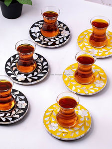 Artisan Pearl Inlay Plate, Nacre Craft <b>Tea</b> Plate, ShellMuse Inlay Plate, Handcrafted Elegance Plate, Sea Mist Inlay Plate - Product Image 6