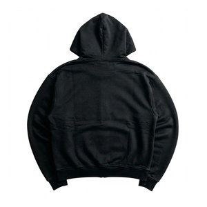 Wholesale Custom <b>Black</b> Full Zip up Heavyweight Cotton Winter Digital Printing Drop Shoulder Casual Streetwear <b>Hoodie</b> - Product Image 2