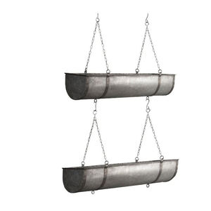 Ensemble de jardinières murales suspendues en métal galvanisé à 3 niveaux, style ferme, pour intérieur et extérieur, avec corde en jute, au meilleur prix - Product Image 6