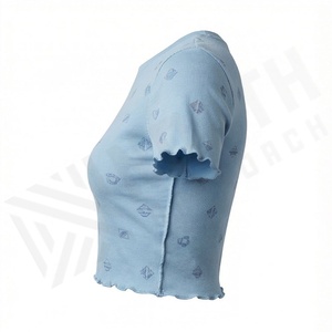 T-shirts courts en coton pour femmes, design personnalisé, style boutique, vêtements de fitness tendance, tenue de sport, équipement de gym - Product Image 3