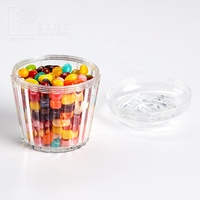 Boîte d'emballage en plastique PS transparent recyclable de qualité alimentaire, style muffin Kwang Hsieh Flower, avec couvercle et logo personnalisé pour chewing-gum