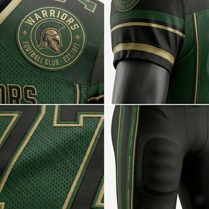 OEM Premium American Football Uniform Set Breathable Mesh Team <b>Game</b> Jersey and <b>Padded</b> Pants Tackle Twill Embroidery - Product Image 6