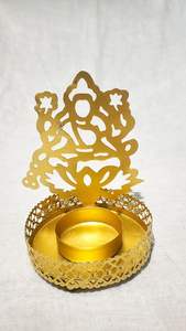 Porte-bougie tendance en métal et bois, ajoute une touche de luxe sans compromettre la simplicité de la lumière des bougies. - Product Image 3