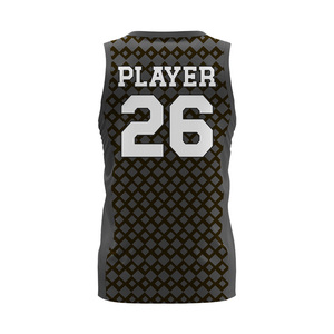 Maillot de basketball personnalisé pour homme, 100 % polyester, respirant, anti-humidité, séchage rapide, grande taille, sans manches, col en V - Product Image 5