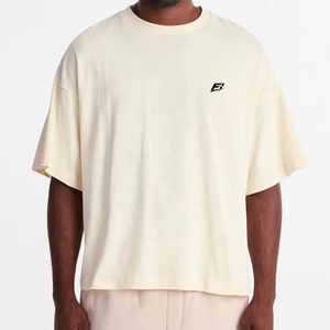Camisetas de Algodón Extra Grandes Personalizadas para Hombre, Cuello Redondo, Color Sólido, Estilo Urbano, Proveedor Mayorista en EE. UU. - Product Image 1