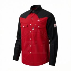 Camisa de Trabajo de Soldadura FR 100% Algodón Certificada por NFPA 2112, Venta al por Mayor, Ropa de Trabajo Industrial Transpirable Resistente a las Llamas para Hombre - Product Image 6