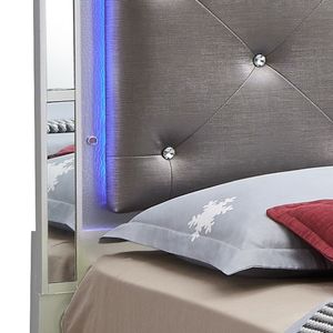 Lit double Verona G6700C TB3 rembourré en argent champagne - Product Image 4