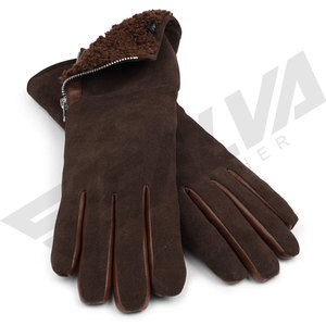 Custom Fashion Real Leather <b>Gloves</b> for Women/Men New Design Winter Dressing <b>Gloves</b> <b>Touch</b> <b>Screen</b> Feature Plain Style for Travel - Product Image 3