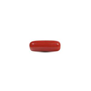 Natural Red Coral Loose Gemstone 7.3 Carat Oval Cabochon for Fine Jewelry - Product Image 1