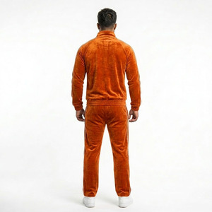 Conjunto Deportivo Retro de Terciopelo para Hombre EKIN IMPEX, Ecológico, Ligero, de Poliéster/Nailon, Color Naranja Quemado, con Cordón Ajustable de Terciopelo de Lujo - Product Image 2