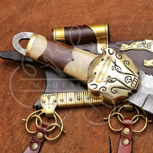 Cuchillo Birka Tradicional para Exteriores MORTAL SAGA, con Funda de Madera, Hoja de Damasco Pukkoo, Hecho a Mano, Estilo Escandinavo, para Supervivencia y Camping - Product Image 5