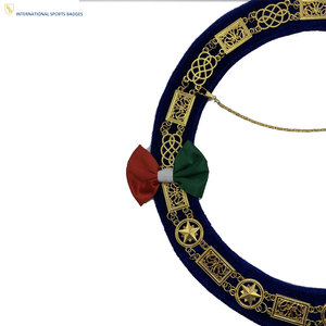 Épingle de sécurité pour collier de regalia maçonnique haut de gamme brodé, fabrication professionnelle, style classique, design élégant - Product Image 3
