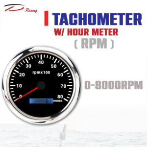 110mm 7-Color 8000Rpm 12/24V Electrical Tachometer 316 Stainless Steel Rim LED Waterproof HOURMETER New 12V for <b>Auto</b> <b>Meter</b> for - Product Image 3
