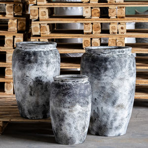 Maceta de resina redonda creativa con textura oceánica, maceta rústica para jardín, decoración del hogar, florero de alta calidad - Product Image 2