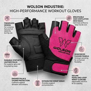 Gants de Cross-Training Premium à Demi-Doigts – Prise en Main Confortable pour Entraînement en Salle de Sport et Fitness – Soutien pour Hommes et Femmes - Product Image 3