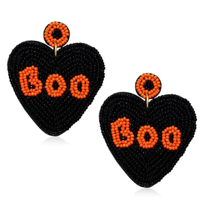 Red Beaded <b>Letter</b> G Drop Earrings Women's Trendy Party Jewelry <b>Acrylic</b> Resin Fashion Statement Earrings - Product Image 2