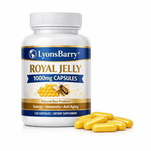 Gelée royale 1000mg en capsules, produit naturel d'abeille pour l'énergie, l'immunité, anti-âge, complément alimentaire à base d'abeille, fabrication OEM, marque privée, fabricant GMP - Product Image 2