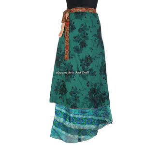 Falda/Vestido Mágico Envolvente de 2 Capas Reversible, Sari de Seda Mágica, Falda Larga Envolvente de Seda, Estilo Étnico de Nueva Zelanda, Fiyi y Australia - Product Image 1
