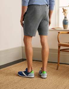 Pantalones Cortos Bermuda de Algodón Gris para Hombre con Raya Lateral Azul, Cintura con Cordón, Ropa Deportiva Informal - Product Image 3