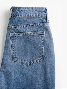Men's Knitted Denim Breathable Waterproof Summer Straight-leg <b>Jeans</b> - Product Image 2
